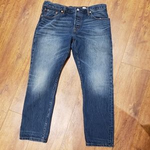 Levi's 501 CT Selvedge Cropped White Oak Cone Jeans 31 X 32 (36x27)